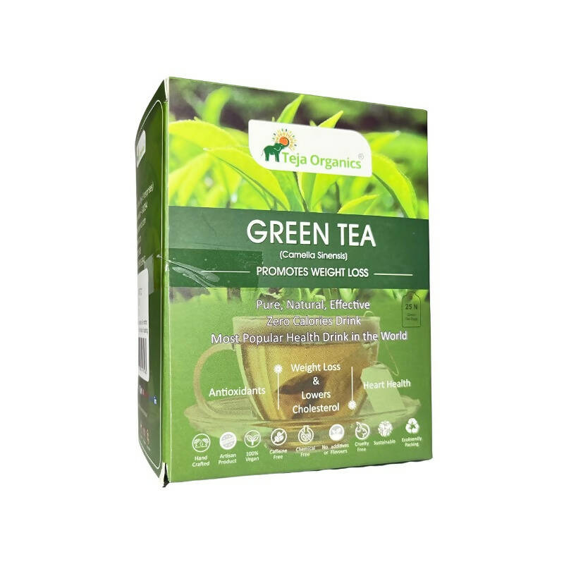 Teja Organics Green Tea Bags | Grocsy