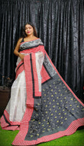 Exclusive Collection Beautiful Gamcha Multi Jamdani Mix N Match Saree | Grocsy