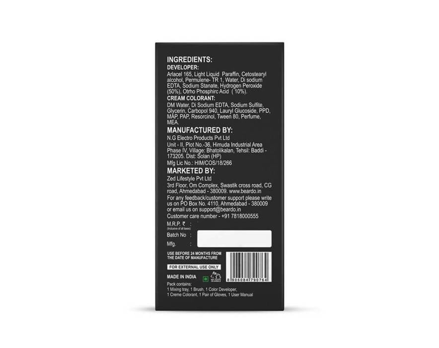 Beardo Beard Color for Men - Natural Black | Grocsy
