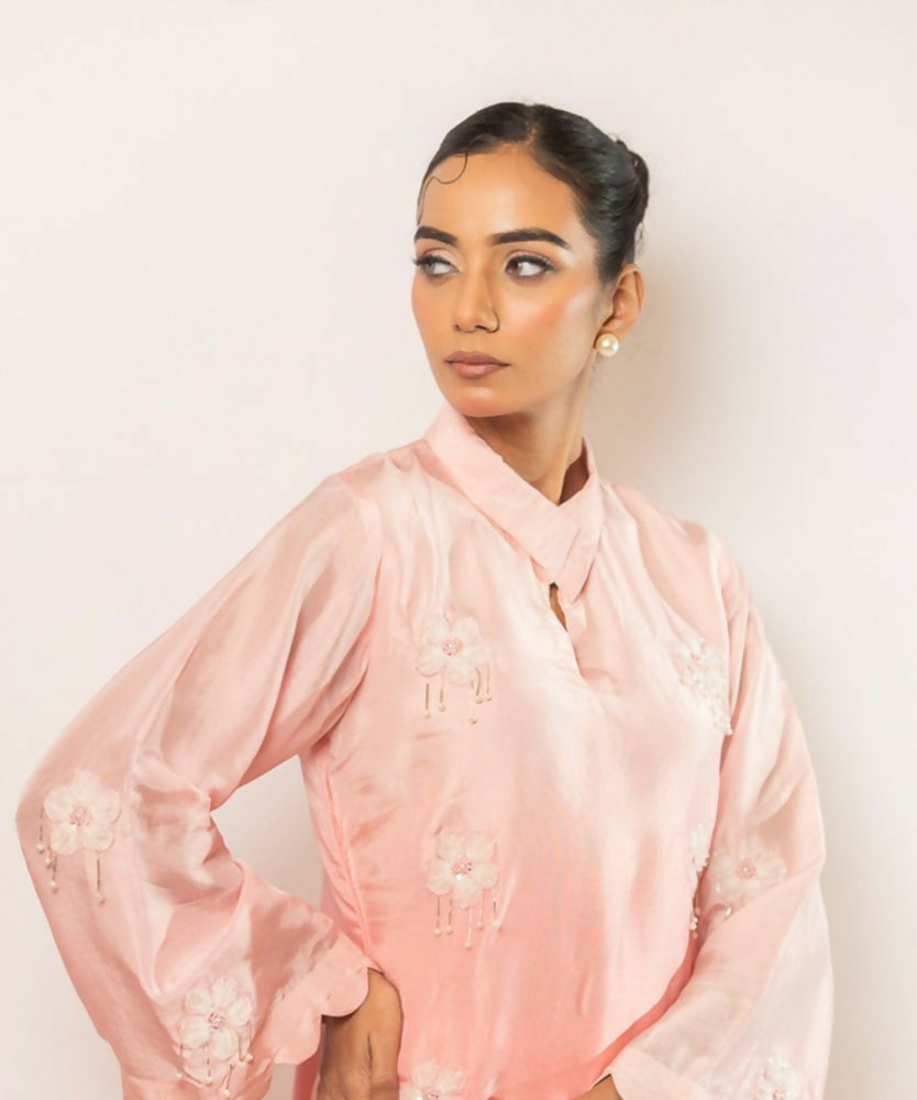 Timaraa Rose Whisper Pink Ombre Shaded Co-Ord Set | Grocsy