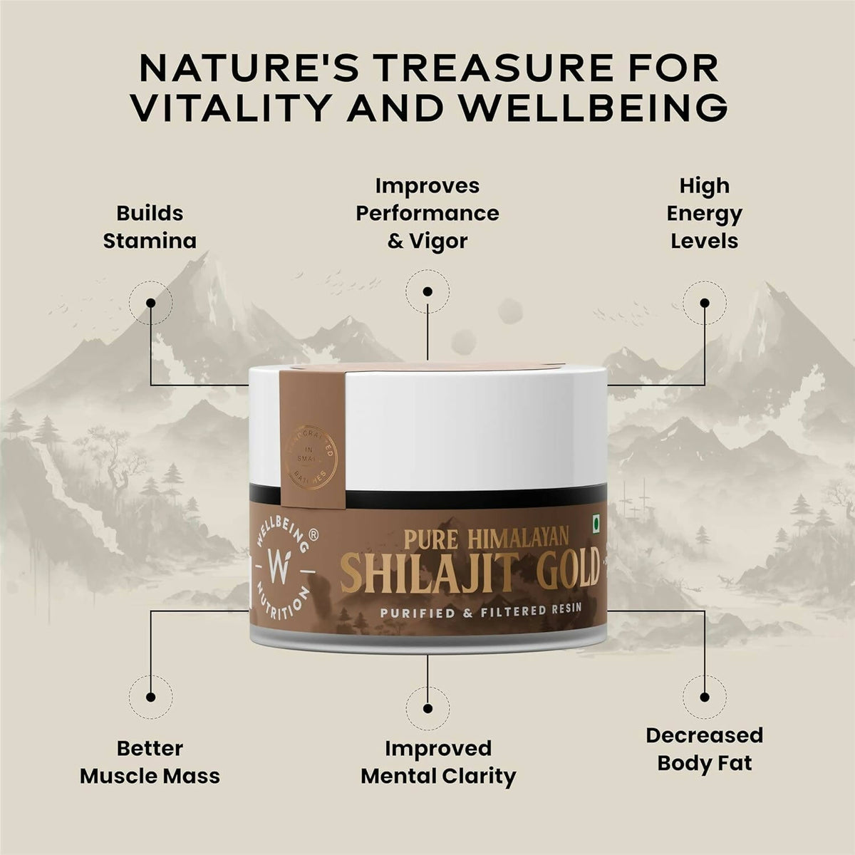 Wellbeing Nutrition Pure Himalayan SJ Gold Resin | Grocsy