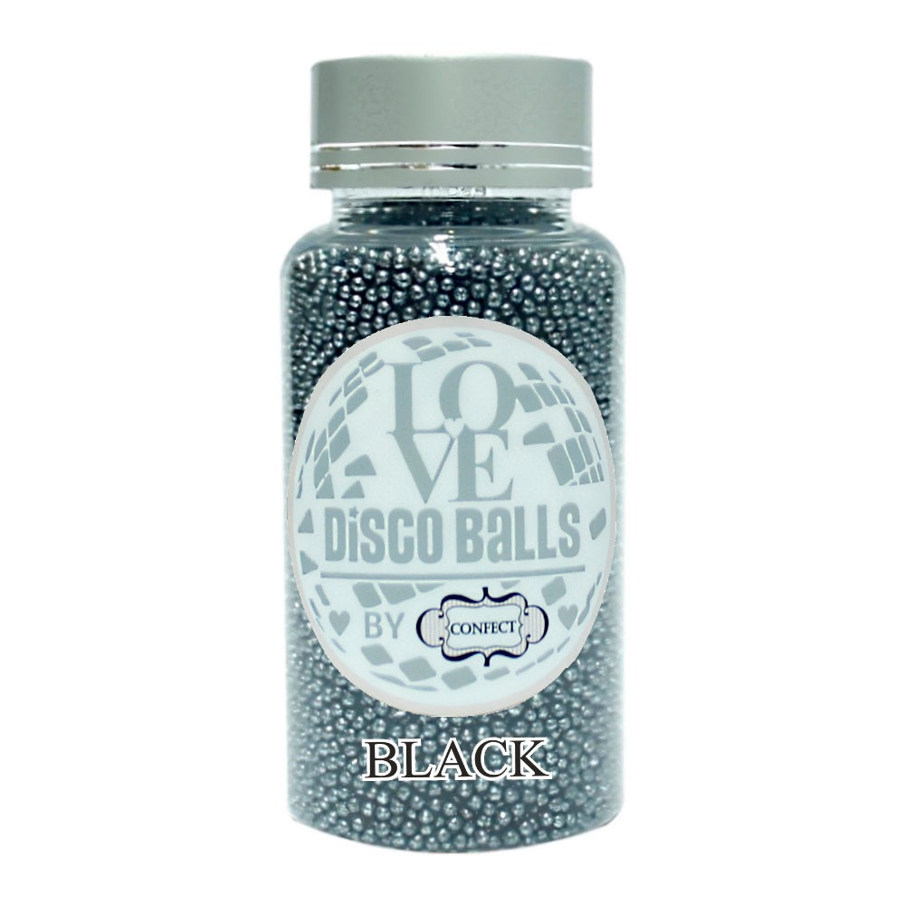 Confect Black Disco Balls Sprinkles 2 MM | Grocsy