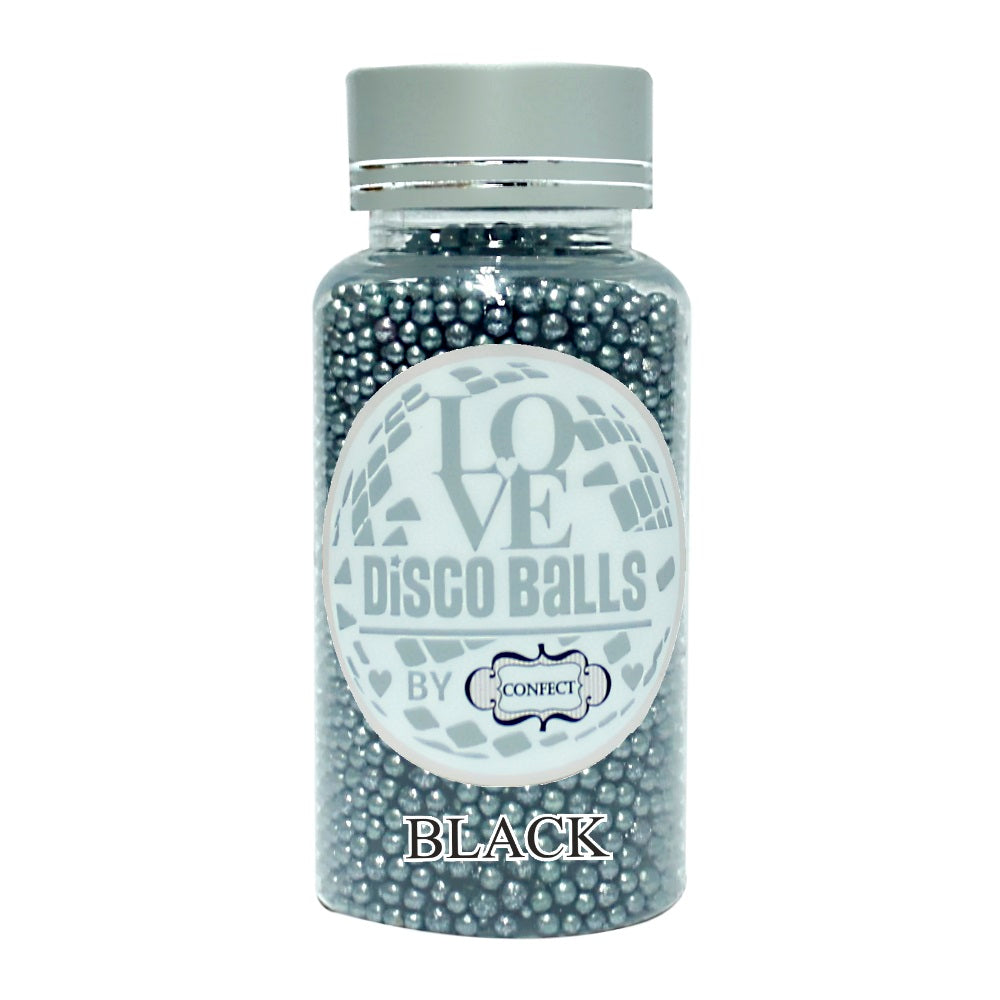 Confect Black Disco Balls Sprinkles 3 MM | Grocsy