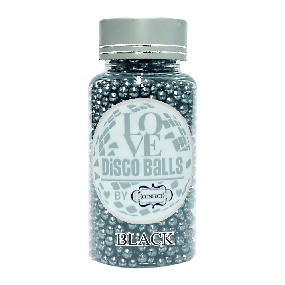 Confect Black Disco Balls Sprinkles 4 MM | Grocsy