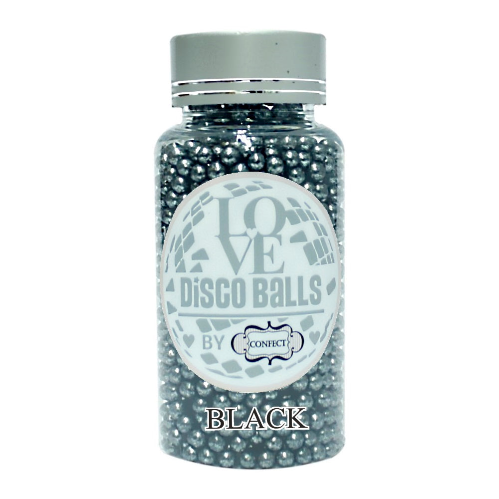 Confect Black Disco Balls Sprinkles 6 MM | Grocsy