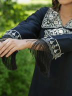 Yufta Black Embroidered Shirt And Trouser Co Ords | Grocsy