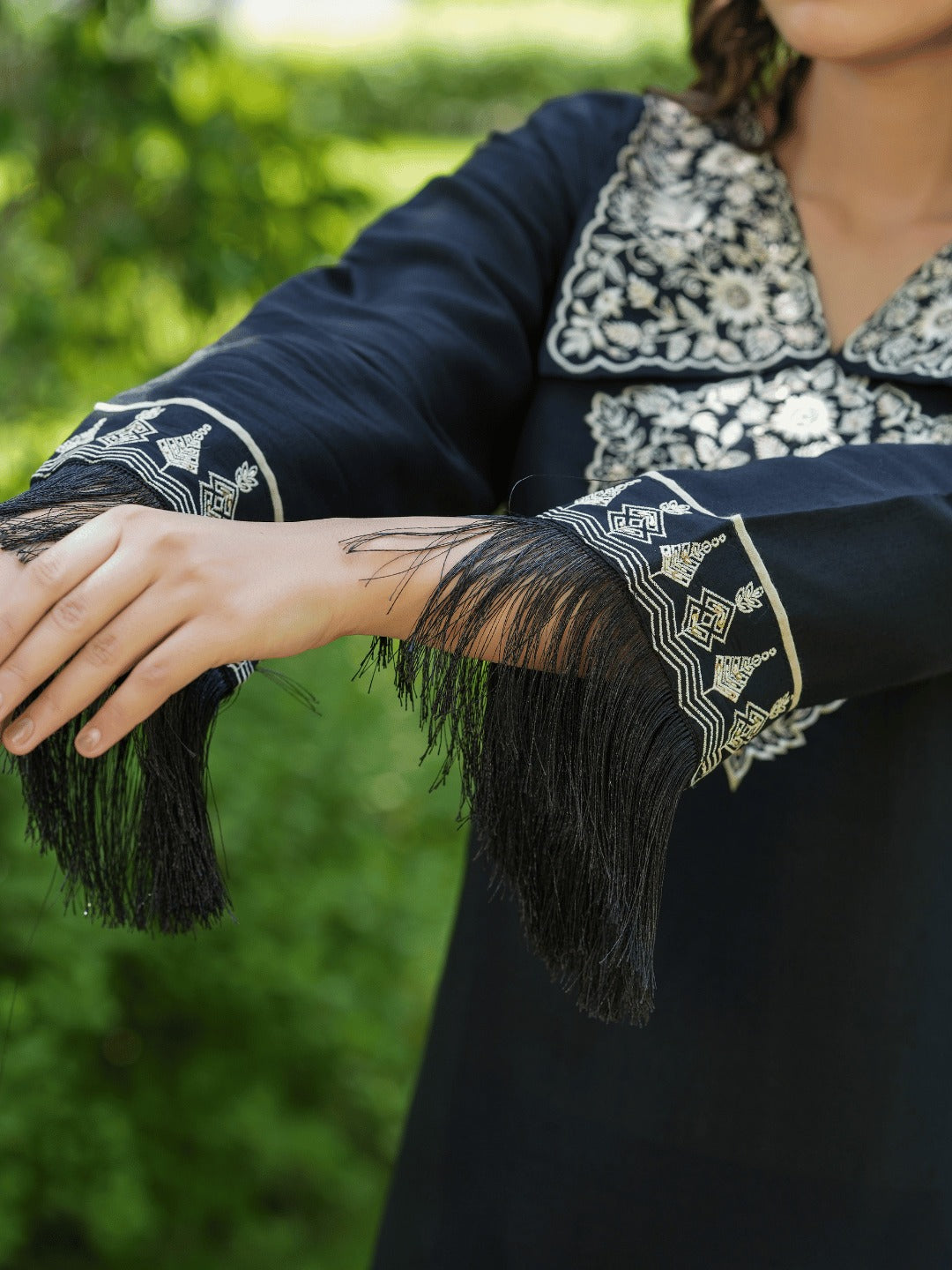 Yufta Black Embroidered Shirt And Trouser Co Ords | Grocsy