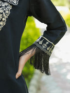 Yufta Black Embroidered Shirt And Trouser Co Ords | Grocsy