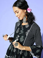 Yufta Black Ethnic Motifs Indie Gal Dress | Grocsy