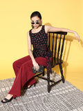Yufta Black Floral Print Top | Grocsy