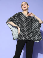 Yufta Black Kaftan Top | Grocsy