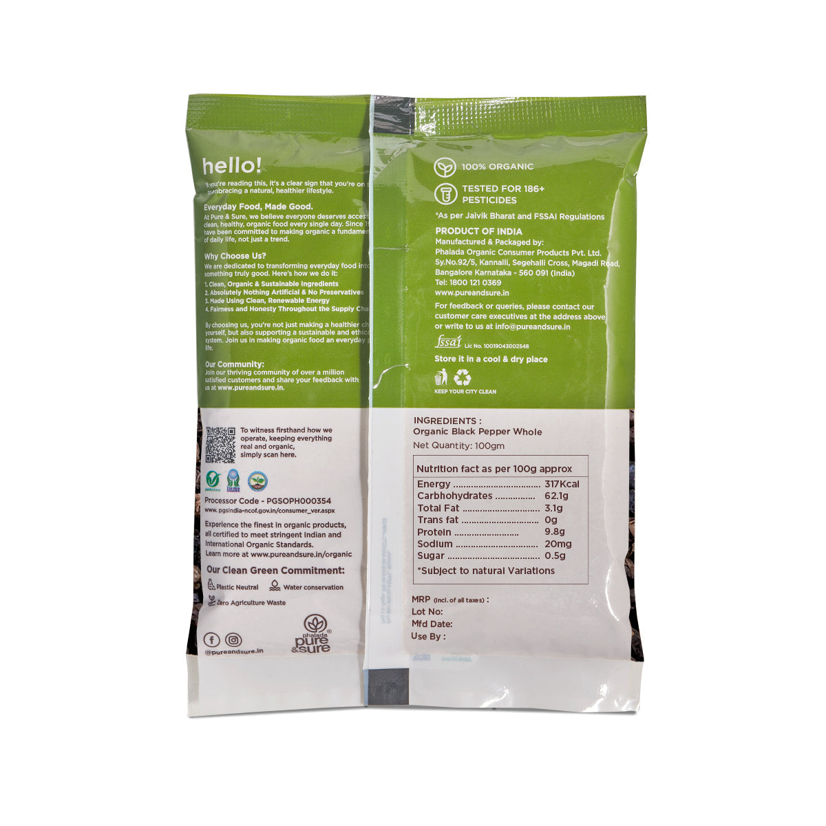 Pure & Sure Organic Black Pepper  Powder