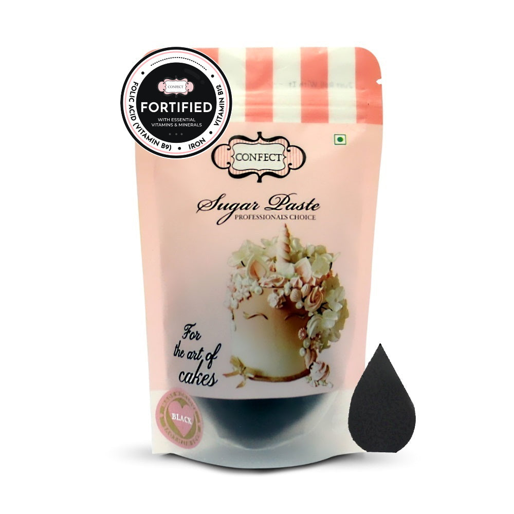 Confect Black Fondant | Edible Nutritional Sugarpaste | Grocsy