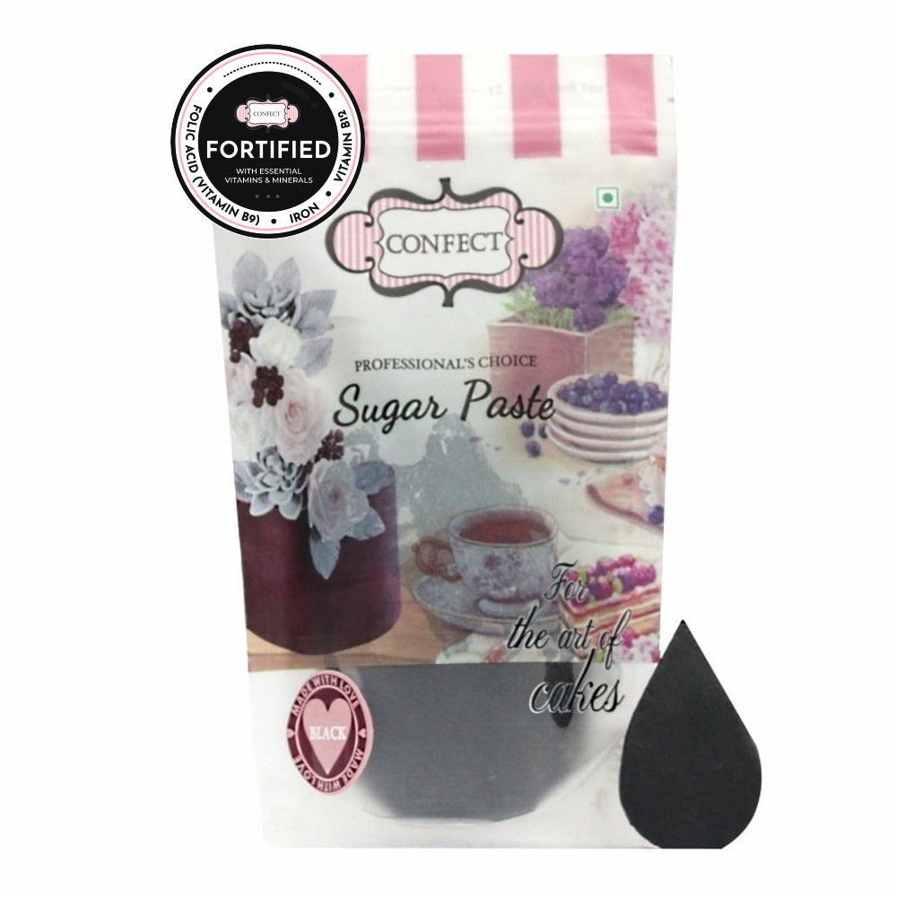 Confect Black Fondant | Edible Nutritional Sugarpaste | Grocsy