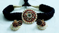 Elite Trading Black Thread Choker with Kempu Stones & Moon Pendant with Jhumka Traditional South Indian Jewelry for Women and Girls | Grocsy