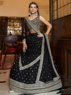 Lehenga Mart Designer Wedding Lehenga Choli For Women - Black | Grocsy