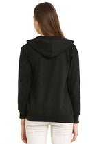 PAVONINE Black Color Casual Winter Wear Hoodie Sweatshirt For Girls | Grocsy