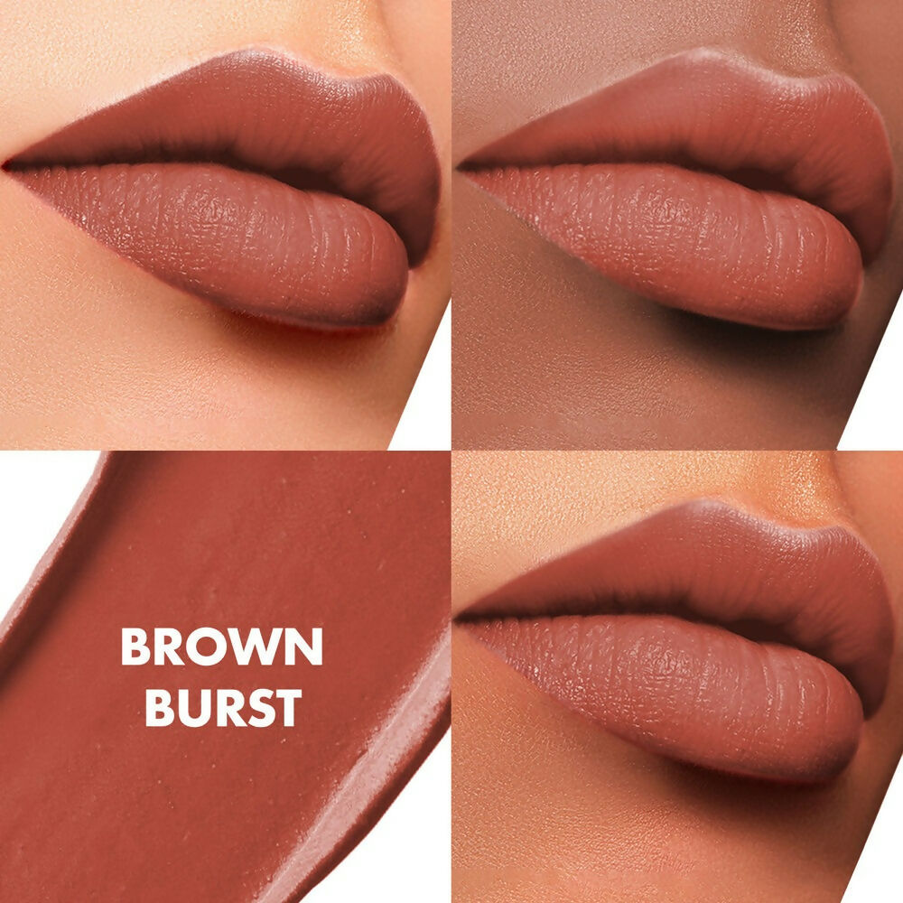 Lakme Cushion Matte Lipstick - Brown Burst | Grocsy