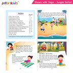 Jolly Kids Bloom With Yoga Books For Kids| Set of 4| Ages 3 - 7 Year| Yoga in Different Places Like Jungle, Beach, Schools, Gardens etc. | Grocsy