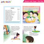 Jolly Kids Bloom With Yoga Books For Kids| Set of 4| Ages 3 - 7 Year| Yoga in Different Places Like Jungle, Beach, Schools, Gardens etc. | Grocsy