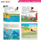 Jolly Kids Bloom With Yoga Books For Kids| Set of 4| Ages 3 - 7 Year| Yoga in Different Places Like Jungle, Beach, Schools, Gardens etc. | Grocsy