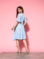 Yufta Blue Floral Tiered Dress | Grocsy