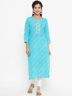 Yufta Blue Printed Kurta | Grocsy