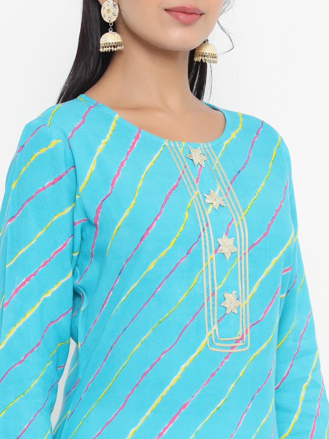 Yufta Blue Printed Kurta | Grocsy