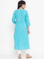 Yufta Blue Printed Kurta | Grocsy