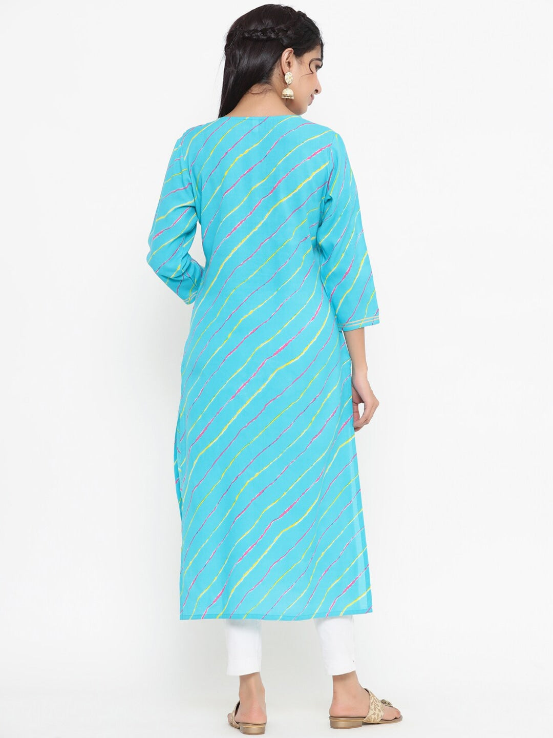 Yufta Blue Printed Kurta | Grocsy
