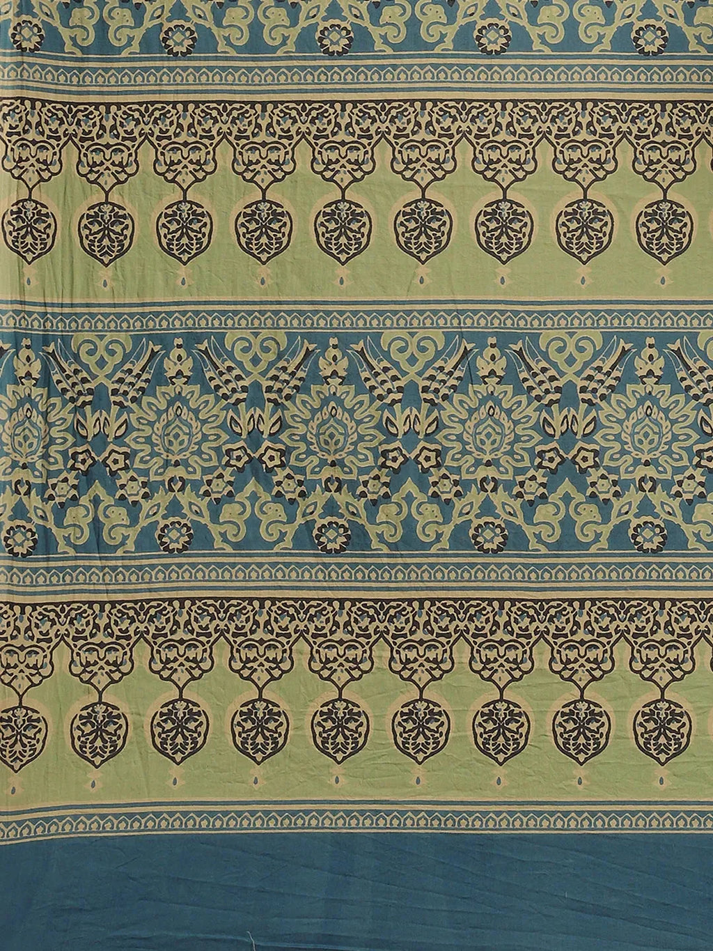 Yufta Blue Printed Saree | Grocsy