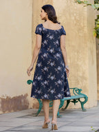 Yufta Blue Wrap Dress | Grocsy
