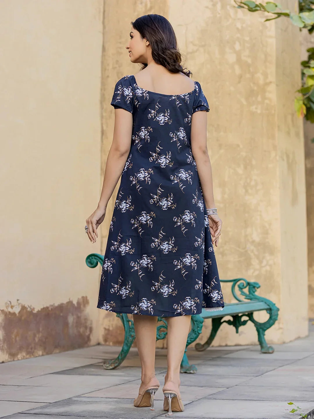 Yufta Blue Wrap Dress | Grocsy