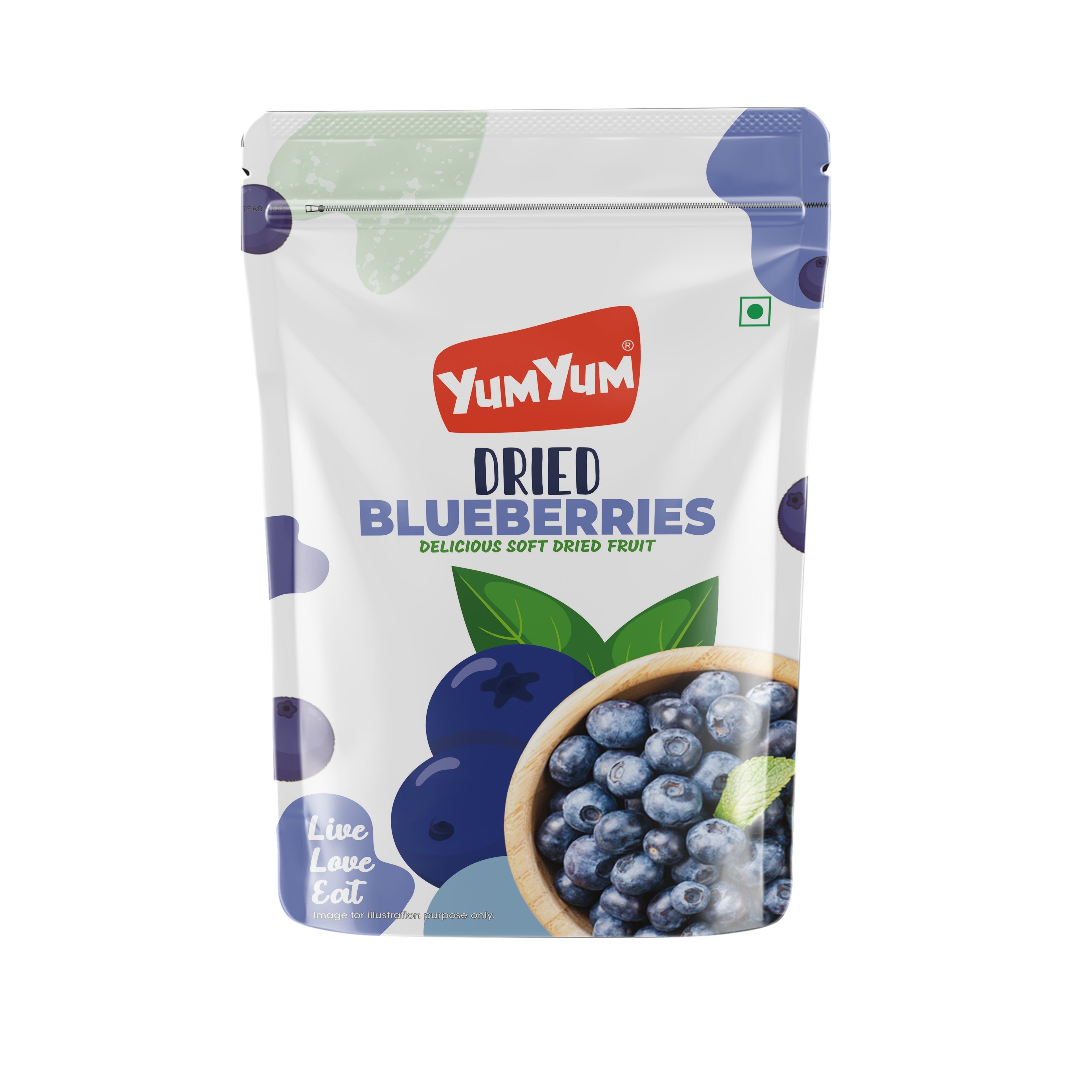 Yum Yum Dried Blueberry Pouch | Grocsy