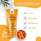 NutriGlow NATURAL'S Advanced Pro Formula Papaya Sunscreen SPF 50 PA+++ | Grocsy