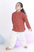 Breathables Kids Cotton Night Suit – Red Polka Dot Kurta & Pyjama Co-Ord Set For Boys & Girls | Grocsy