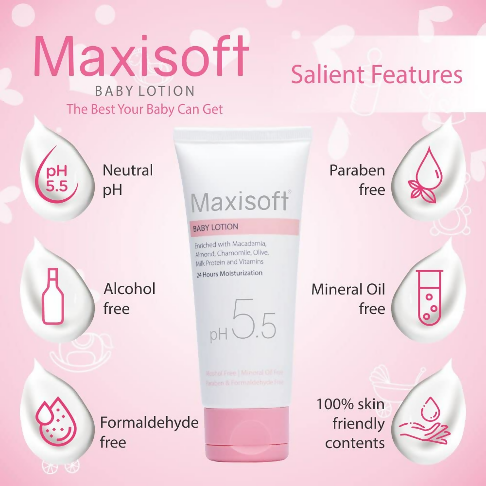 Maxisoft Baby Lotion For Moisturizing Soft & Dry Skin For Kids | Grocsy