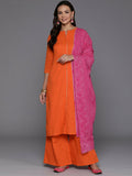 Ahalyaa Women's Traditional wear Kurta Set - Orange | Grocsy