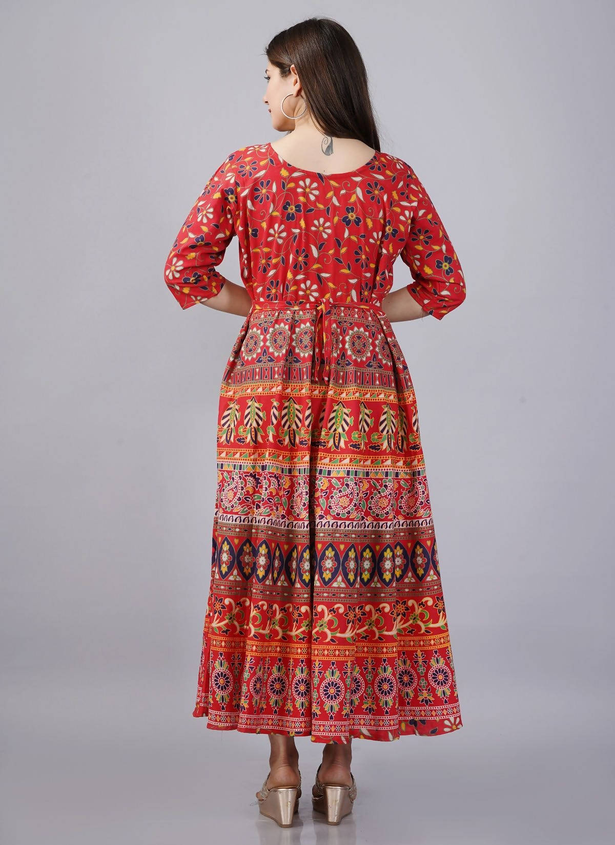Vamika Multicolor Cotton Printed Party/Casual Wear Kurti (GAM26K) | Grocsy