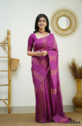 Partywear Designer Pink Banarasi Silk Fancy Saree - Starwalk | Grocsy