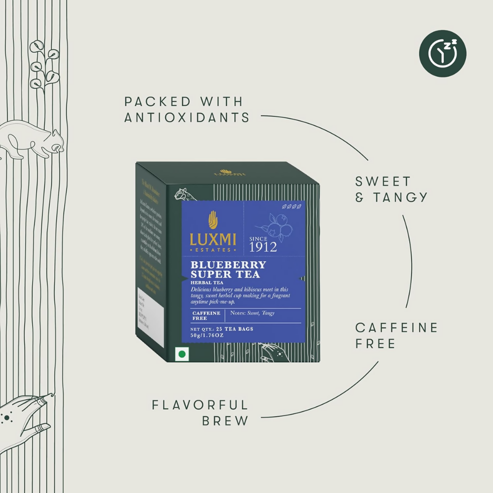 Luxmi Estates Blueberry Super Herbal Infusion | Grocsy