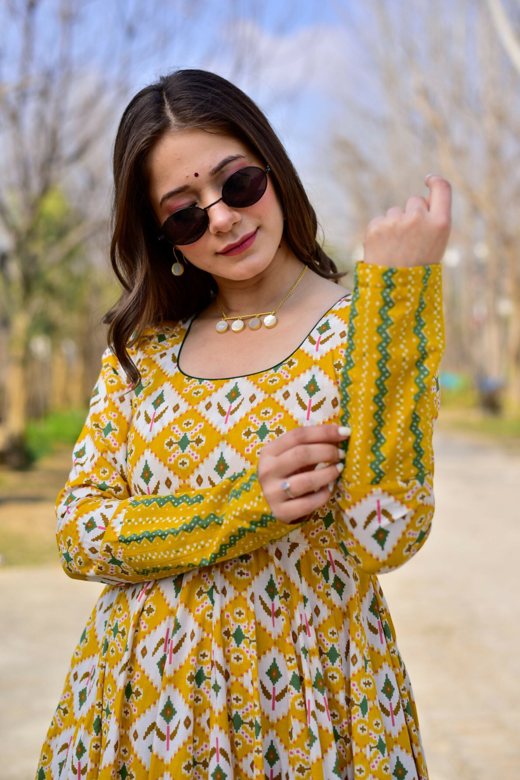 Aayaa Pure Muslin Gown With Heavy Digital Print - Multi Color | Grocsy