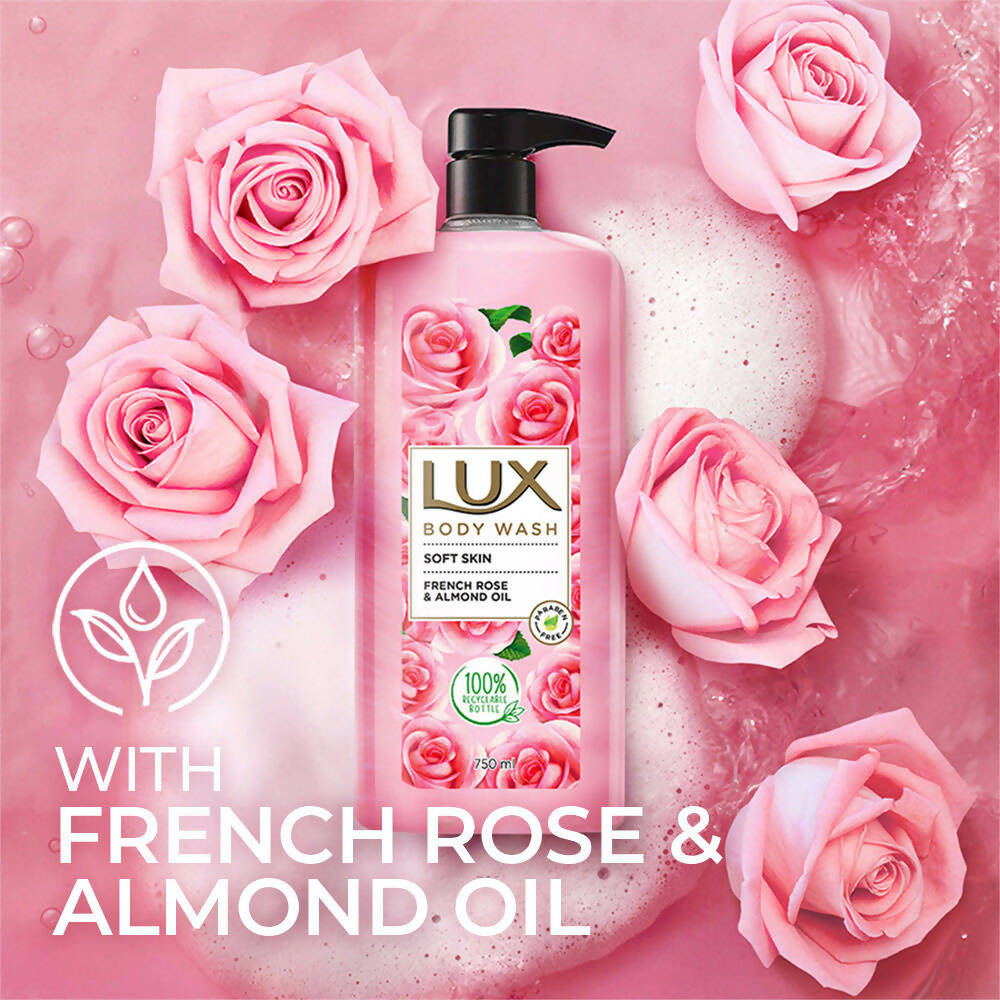 Lux Body Wash with French Rose Fragrance & Almond Oil | Grocsy