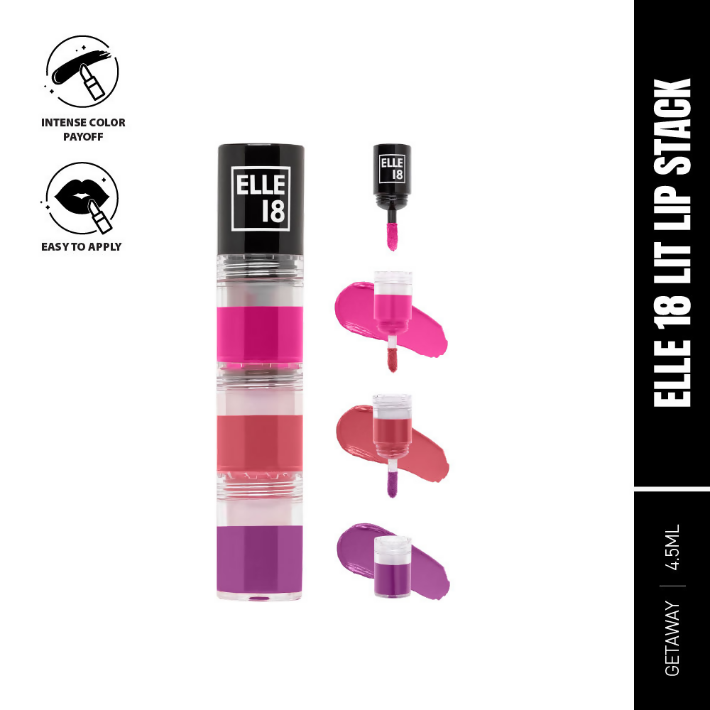 Elle 18 Lit Lip Stack Liquid Lipstick - Getaway | Grocsy