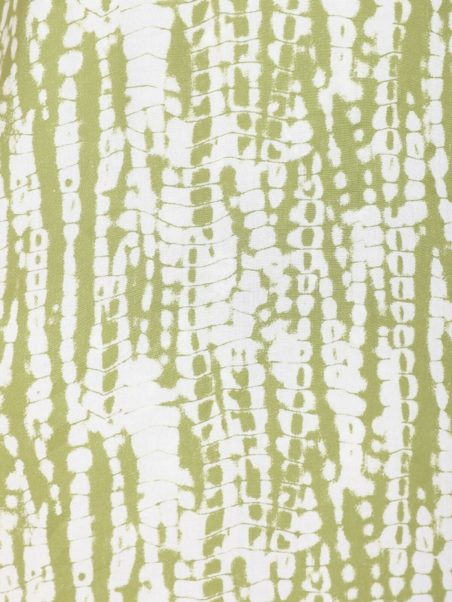 Aramya Straight Rayon Tie-Dye Print Women's Kurta - Green | Grocsy