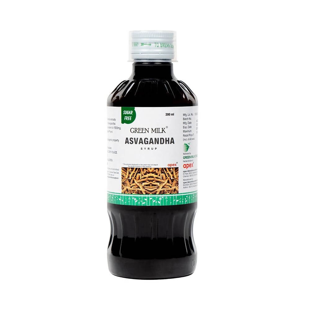 Apex Ayurvedic Green Milk Asvagandha Syrup | Grocsy