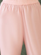 The52 Baby pink Women's Gorgeous Cotton Blend Fabric Thread Work Straight Kurta, Pant and Dupatta Set | Grocsy