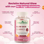 Neuherbs Glow Skin Gummies (No Added Sugar) - Orange Flavor | Grocsy