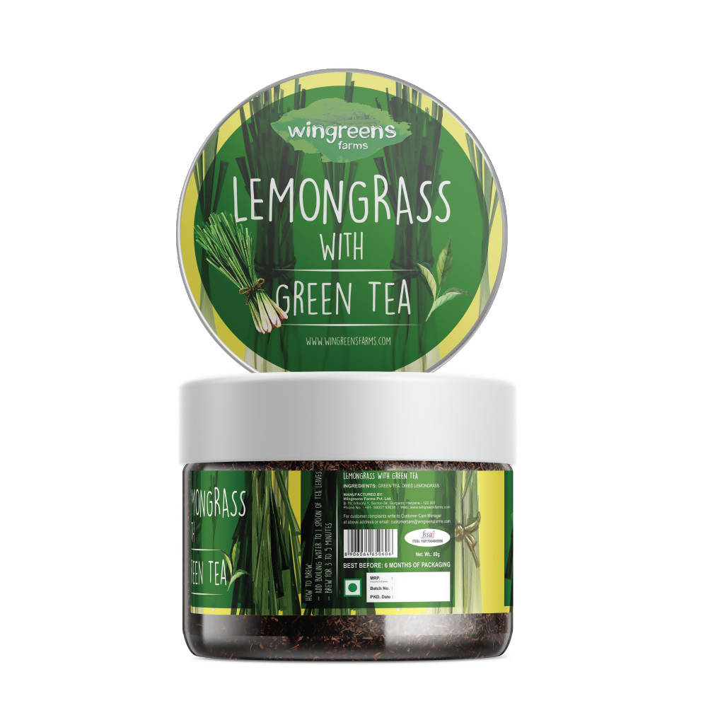 Wingreens Farms Lemongrass With Green Tea | Grocsy