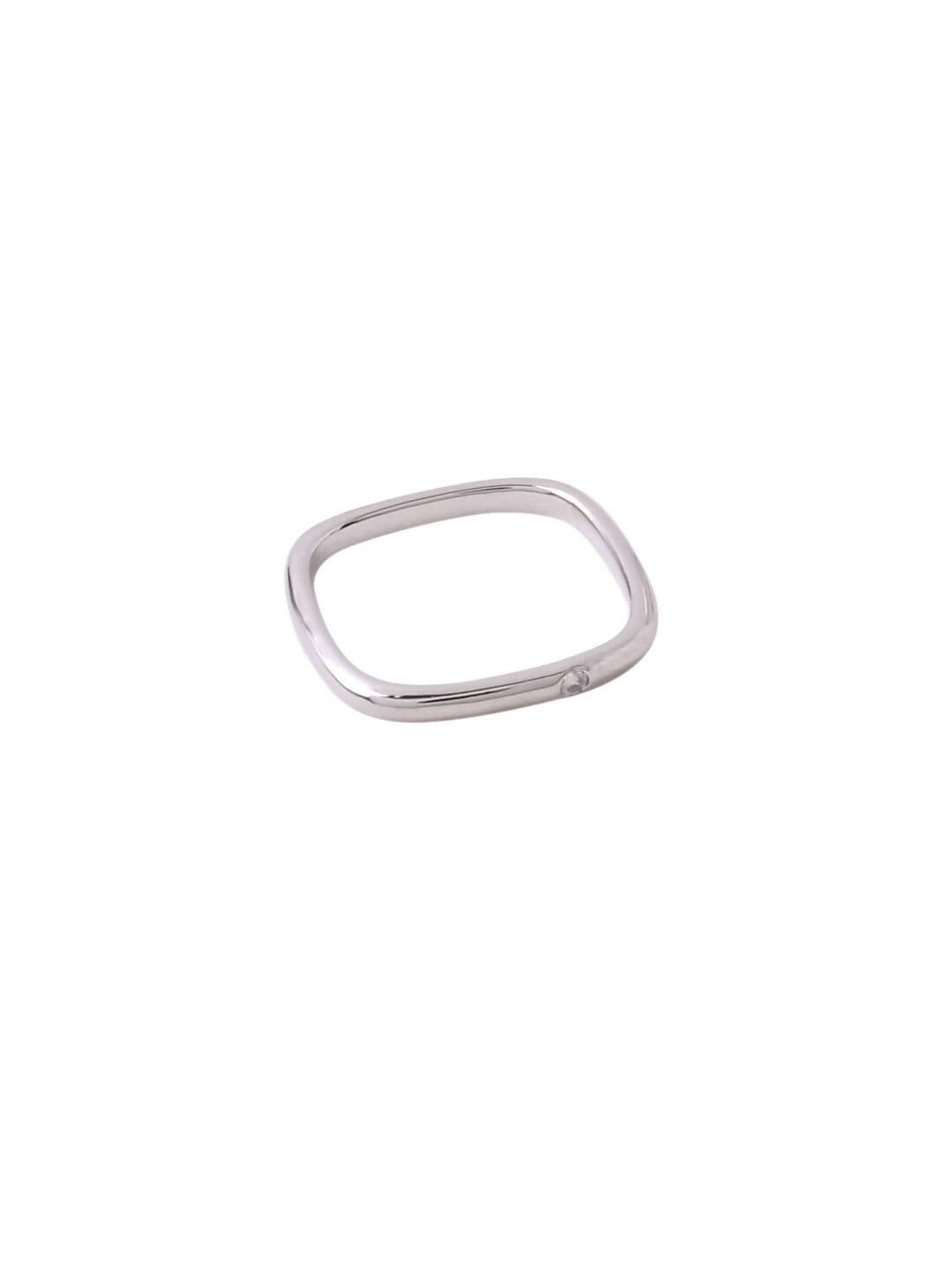 NVR Women's Silver-Plated Rectangular Stylish Ring | Grocsy